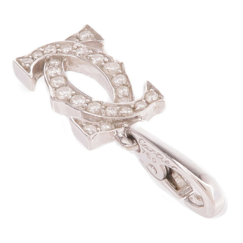 CARTIER 18K白金2C Pendant Top鑽石吊墜-4