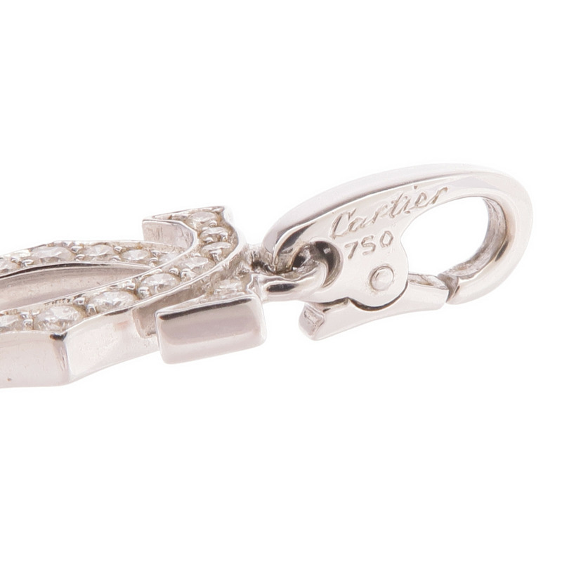 CARTIER 18K白金2C Pendant Top鑽石吊墜-5
