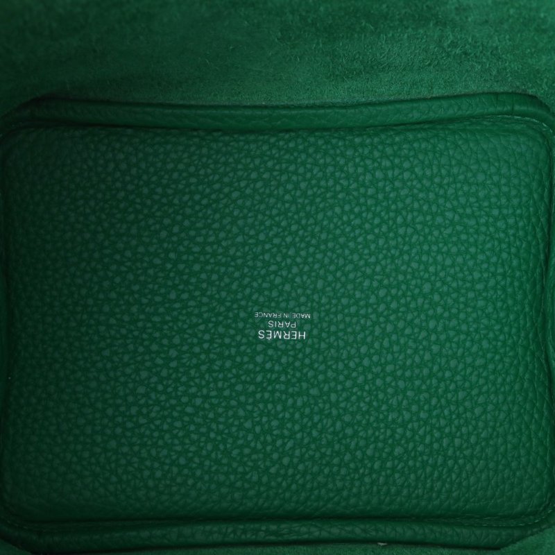 HERMES Picotin18菜籃子1K竹子綠TC皮Z刻綠扣肩背包-2