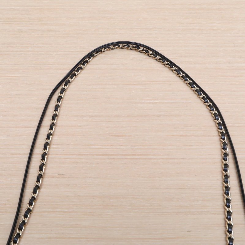 CHANEL 31Bag中號橫版36黑色羊皮晶片開金扣肩背包-2