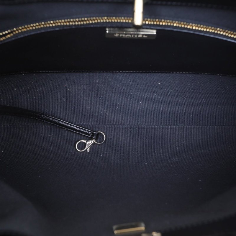 CHANEL 31Bag中號橫版36黑色羊皮晶片開金扣肩背包-3