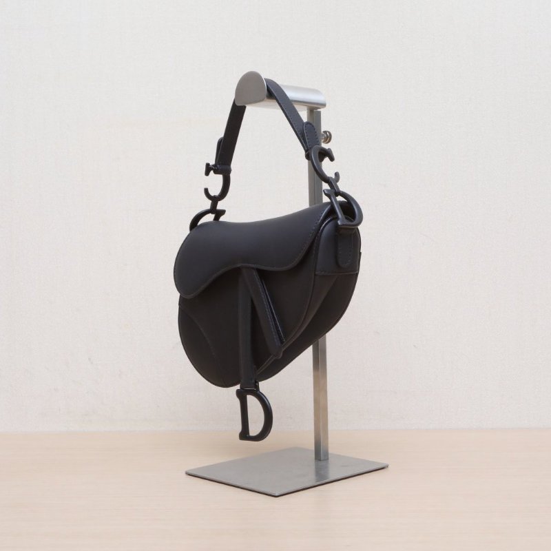 DIOR SADDLE馬鞍小號21無肩帶黑色牛皮黑扣2019Soblack肩背包-3