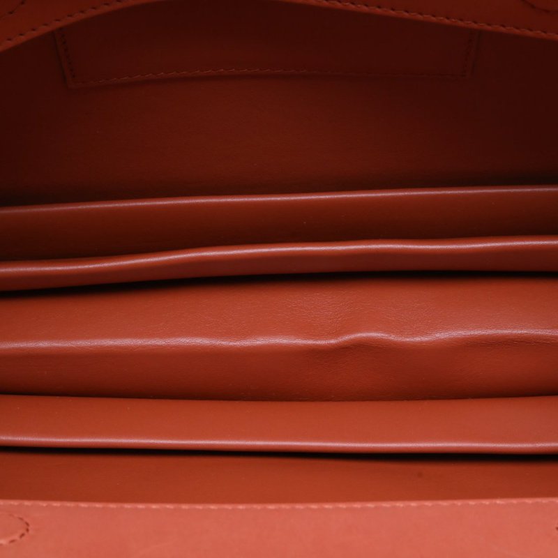 FERRAGAMO 橙色牛皮Thalia馬蹄扣單肩斜挎包肩背包-2