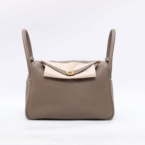 HERMES 18大象灰TC皮D刻金扣愛馬仕hermeslindy30肩背包