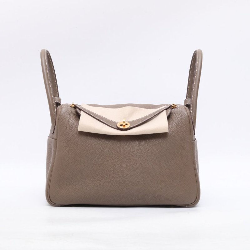 HERMES 18大象灰TC皮D刻金扣愛馬仕hermeslindy30肩背包-1