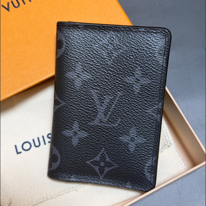 Louisvuitton Lv 黑色老花袋裝萬用錢包M61696-1