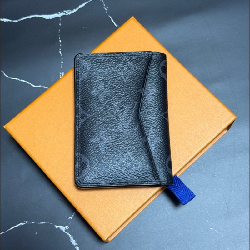 Louisvuitton Lv 黑色老花袋裝萬用錢包M61696-2