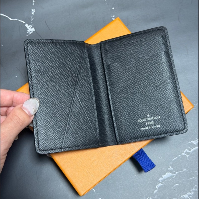 Louisvuitton Lv 黑色老花袋裝萬用錢包M61696-5