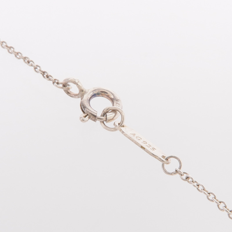 TIFFANY&CO 925純銀Interlock Circle Pendant Necklace項鍊-4