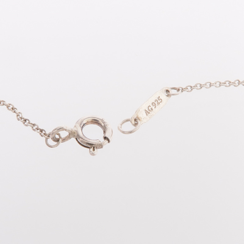 TIFFANY&CO 925純銀Interlock Circle Pendant Necklace項鍊-5