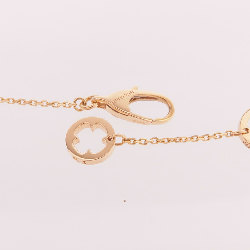 BVLGARI 18K玫瑰金Fiorever Diamond Necklace鑽石項鍊-5