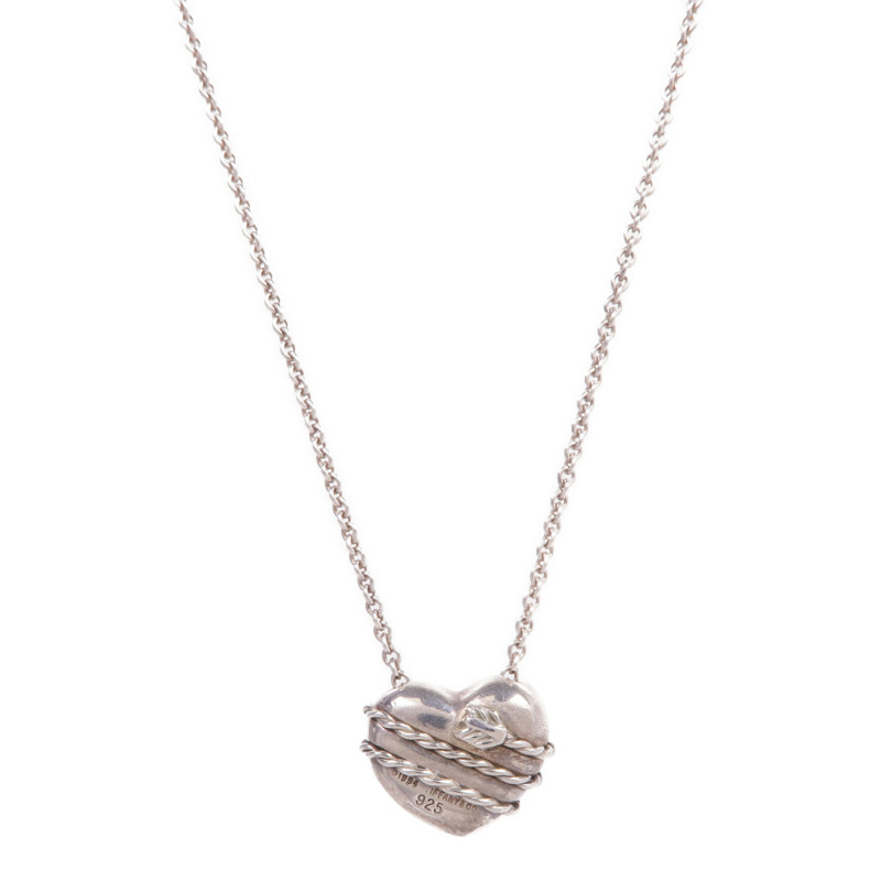 TIFFANY＆CO 925純銀Heart Arrow Necklace項鍊-0