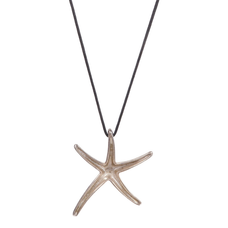 TIFFANY&CO 925純銀Elsa Peretti Starfish Pendant項鍊-1