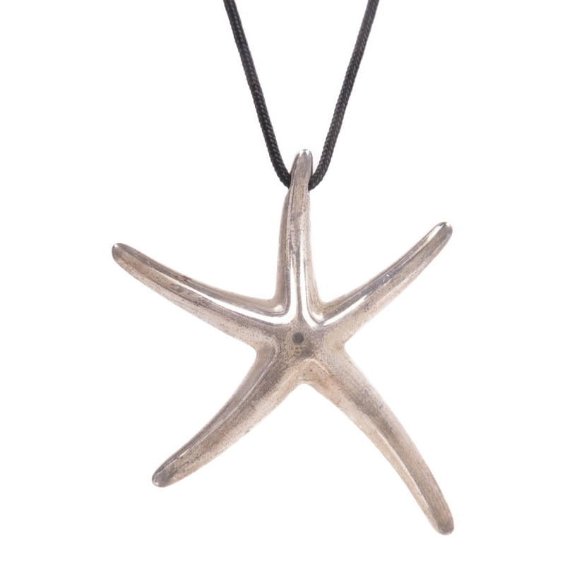 TIFFANY&CO 925純銀Elsa Peretti Starfish Pendant項鍊-3