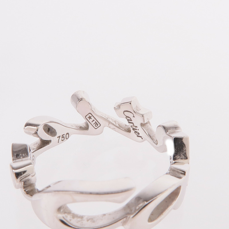 CARTIER 18K白金Signature Ring戒指Cartier#49/US#5-4
