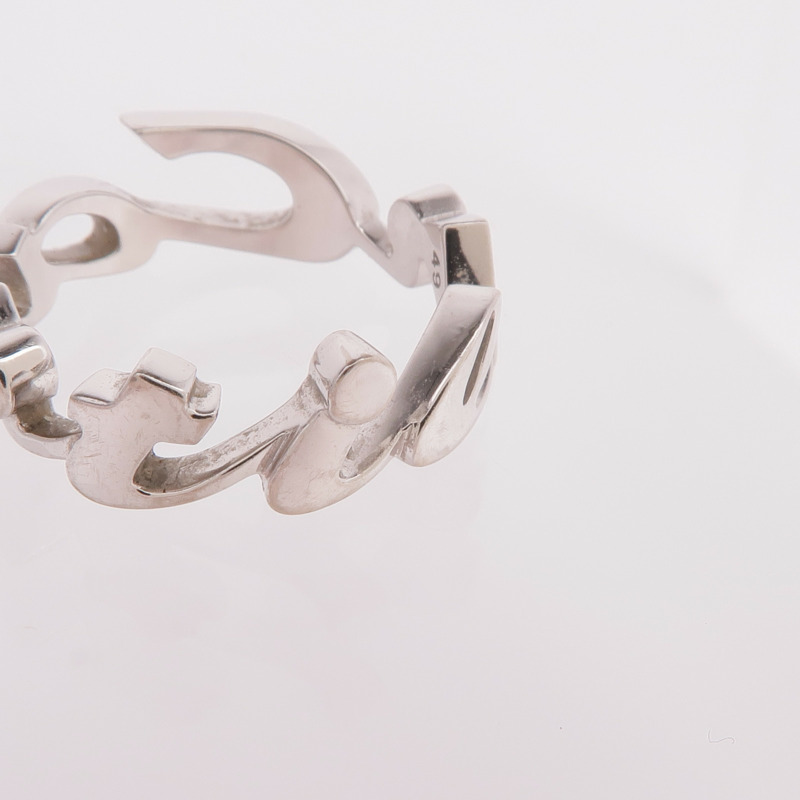 CARTIER 18K白金Signature Ring戒指Cartier#49/US#5-7