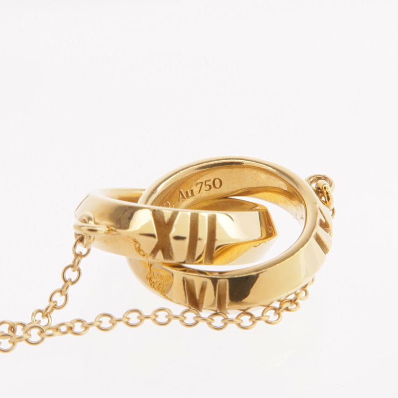 TIFFANY&CO 18K黃金Atlas X closed interlocking Pendant項鍊-6