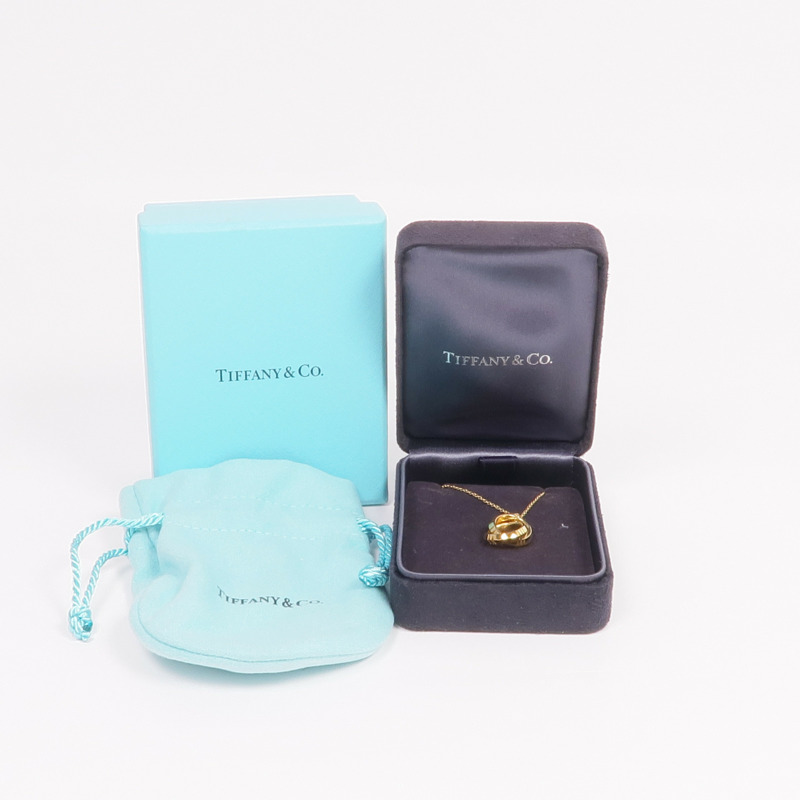 TIFFANY&CO 18K黃金Atlas X closed interlocking Pendant項鍊-8