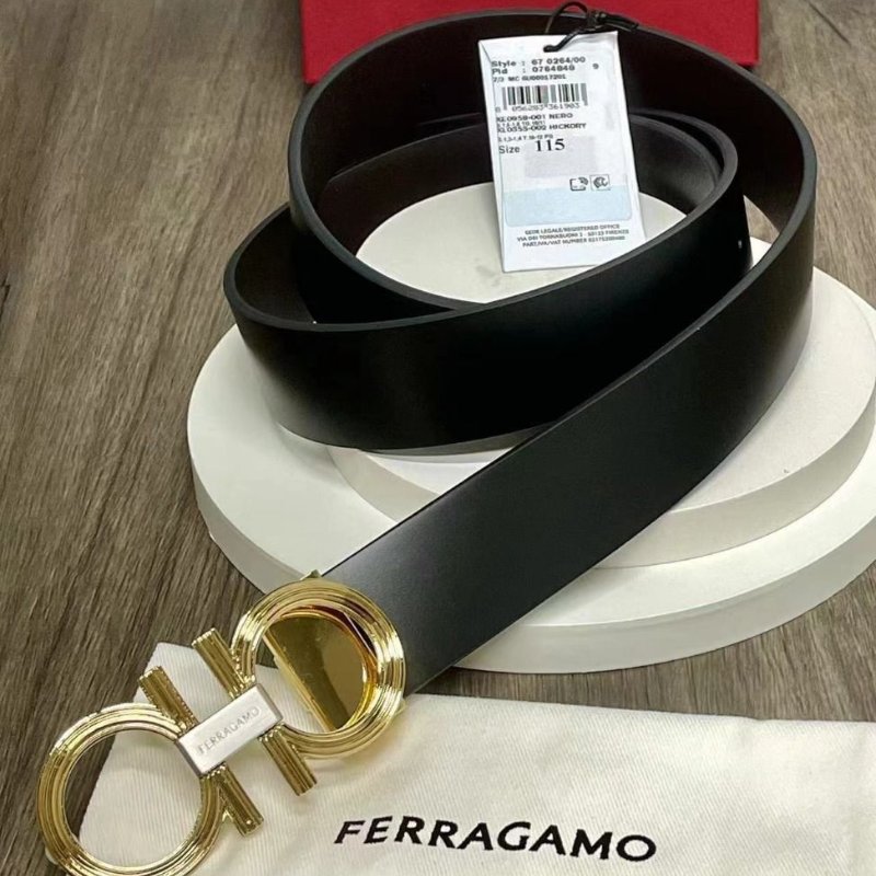 Salvatore Ferragamo Reversible And Adjustable Gancini Belt for Men in Black/Brown - 670264-764848-Black-2