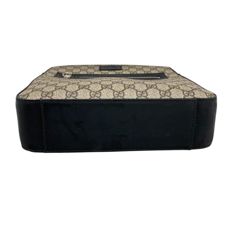 GUCCI 古馳 473878 黑GG老花 郵差側背包 杏色-4