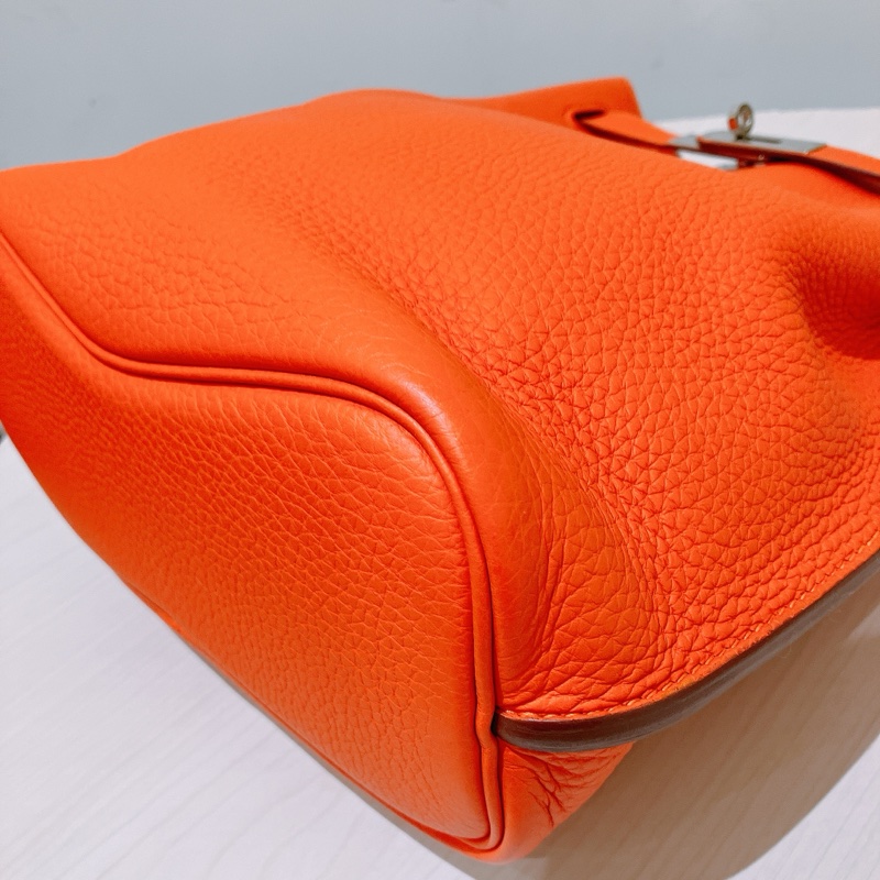 TK1889 Hermes 愛馬仕 凱莉扣帶 單肩 斜挎 So Kelly 22cm Togo Orange X PHW-6