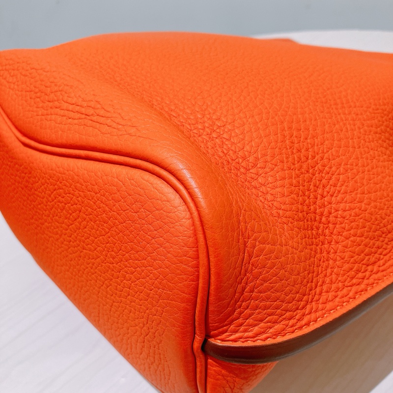 TK1889 Hermes 愛馬仕 凱莉扣帶 單肩 斜挎 So Kelly 22cm Togo Orange X PHW-8