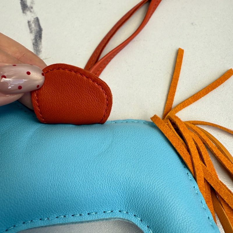 Hermes超可愛藍色大馬吊飾-3