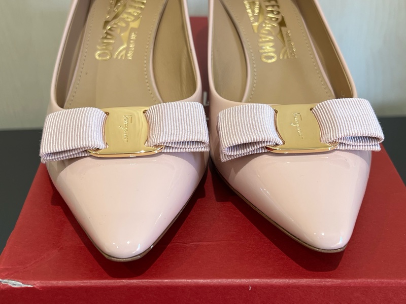 Salvatore Ferragamo 菲拉格慕 粉嫩漆面跟鞋 晚宴鞋 婚鞋（全新）-2