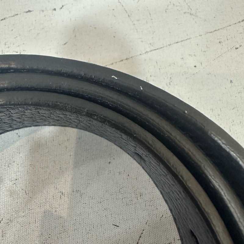 Gucci 643847 藍黑色雙面銀釦皮帶 90/36-4