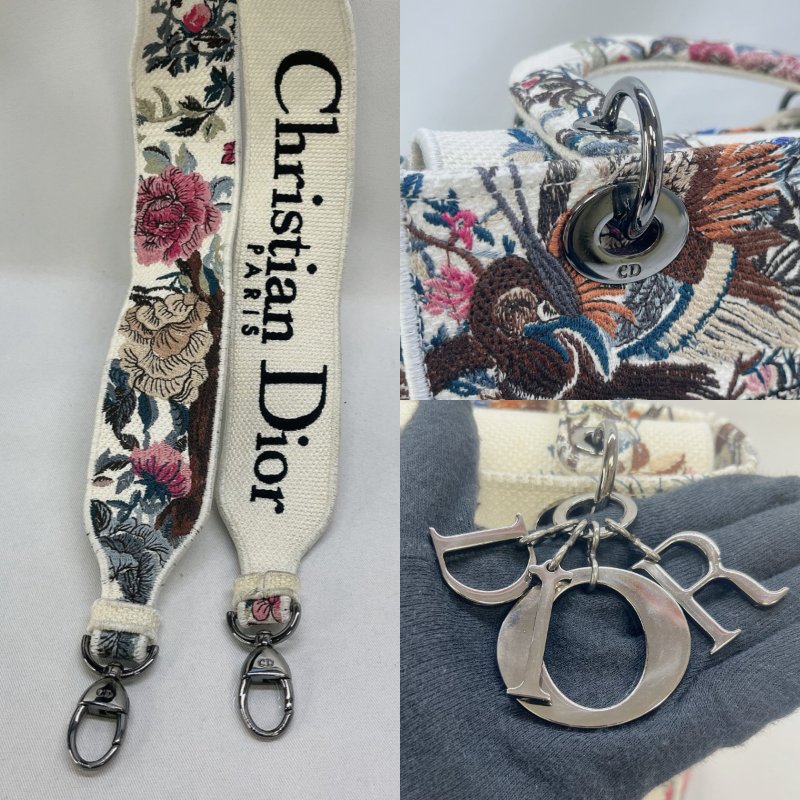 DIOR Lady D-Lite中款刺繡黛妃包-5