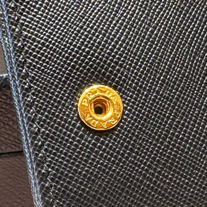 PRADA Saffiano Wallet 經典皮革長夾 黑色-4