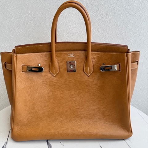 Hermes birkin 35  經典顏色 銀釦 我只能說 男生拿也超好看