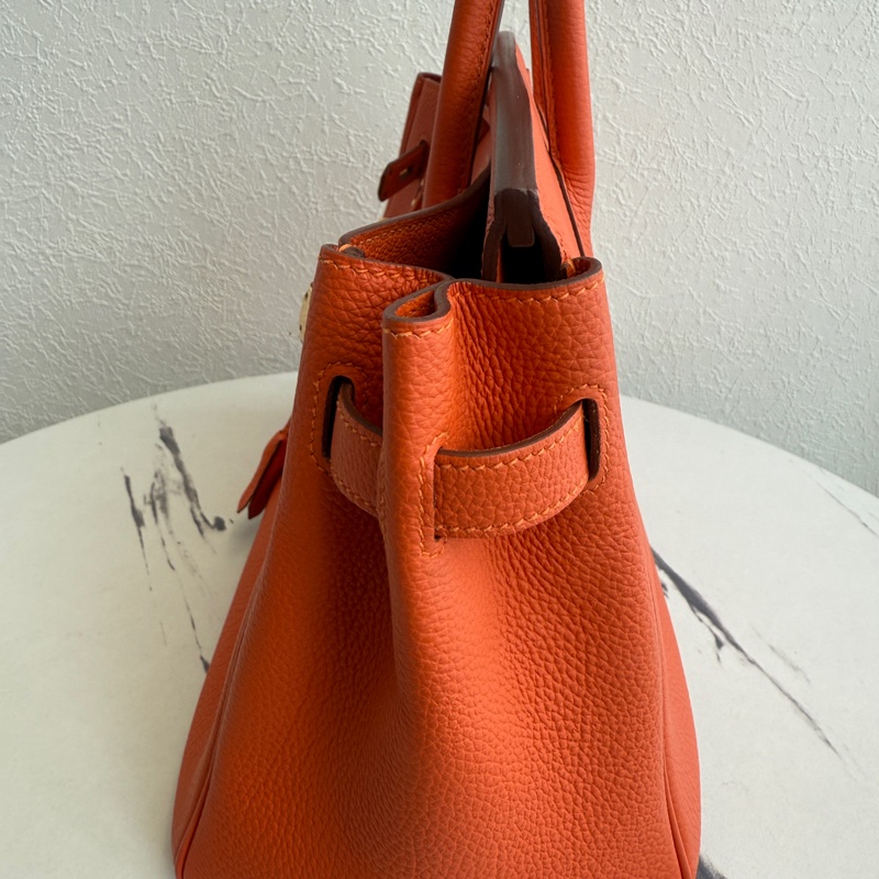 Hermes birkin30 9j橘 金釦！ 超好看的橘色-5