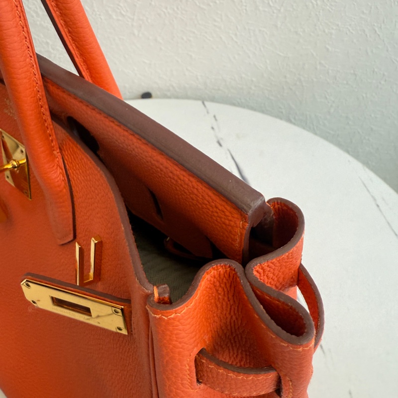 Hermes birkin30 9j橘 金釦！ 超好看的橘色-7