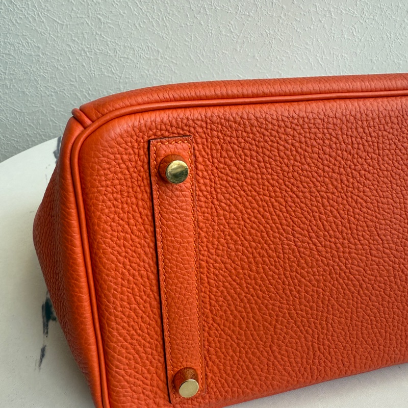 Hermes birkin30 9j橘 金釦！ 超好看的橘色-9
