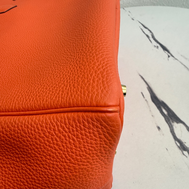 Hermes birkin30 9j橘 金釦！ 超好看的橘色-12