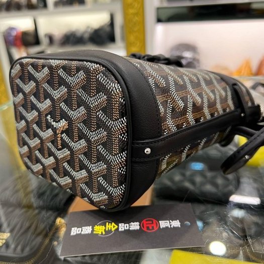 東區正精品㊣GOYARD Mini bucket bag 全新黑色迷你水桶包手提斜背包兩用包 Petit Flot RZ5726-7