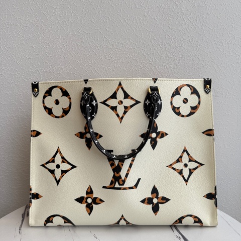 lv on the go GM 限量款 雙色豹紋