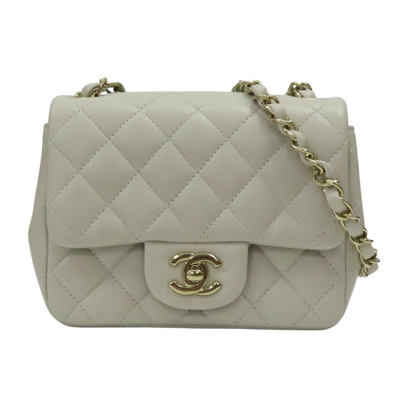 灰色 菱格紋 羊皮 鍊帶 COCO17 肩背包 A35200【CHANEL 香奈兒】 A35200-0