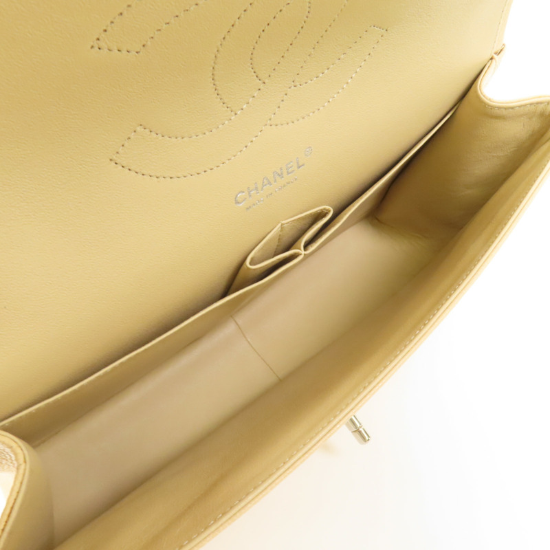 CHANEL 牛皮皮革Jumbo銀扣鏈帶肩背袋-7