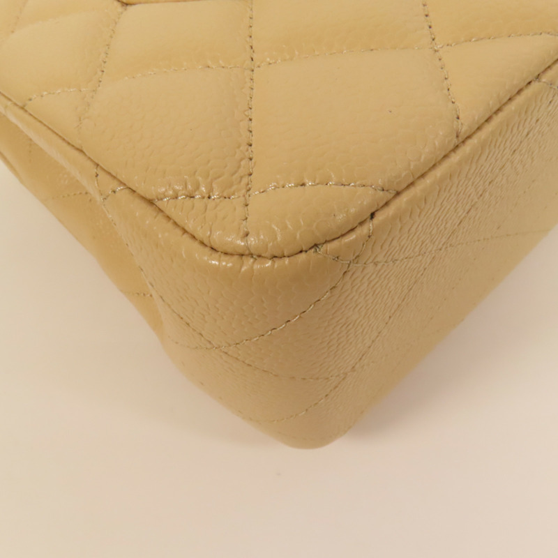 CHANEL 牛皮皮革Jumbo銀扣鏈帶肩背袋-11