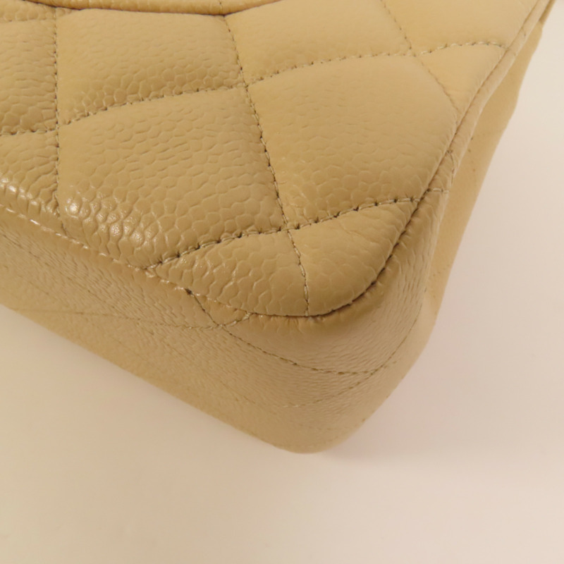 CHANEL 牛皮皮革Jumbo銀扣鏈帶肩背袋-12