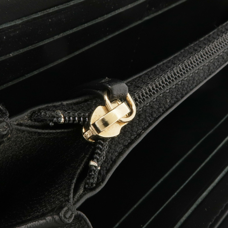 CHANEL 牛皮皮革Boy Long Wallet金扣長錢包-12