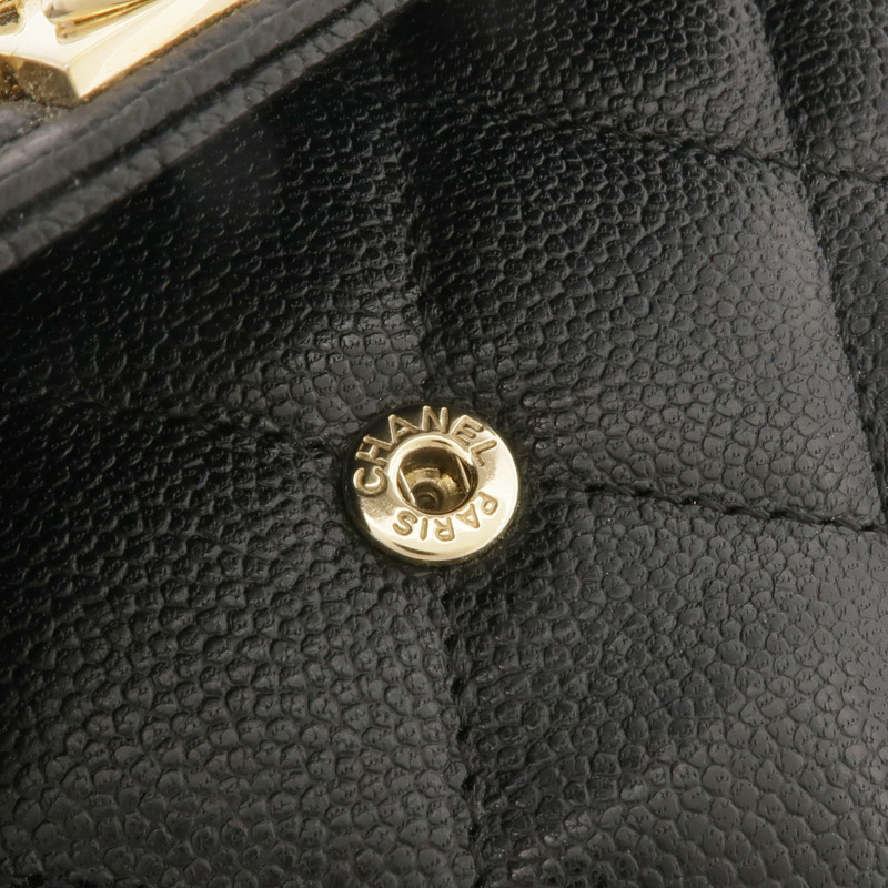 CHANEL 牛皮皮革Boy Long Wallet金扣長錢包-16