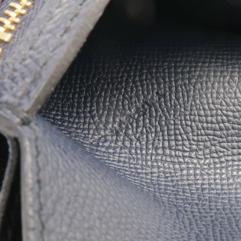 HERMES Epsom皮革Bearn Compact Wallet金扣錢包Bleu Nuit-15