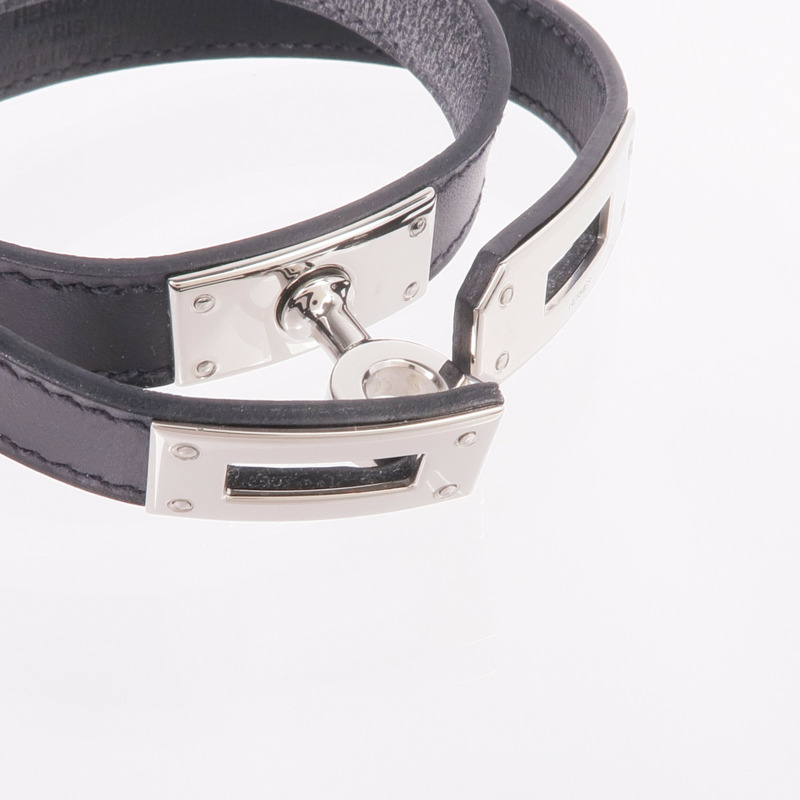 HERMES Box Calf皮革Kelly Double Tour Bracelet手鏈-5