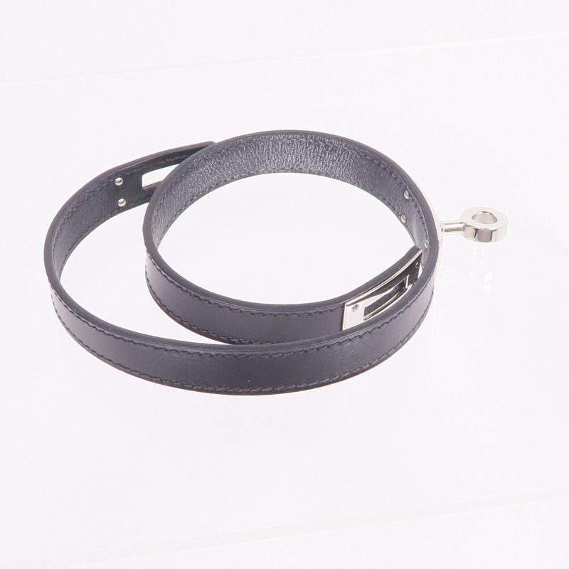 HERMES Box Calf皮革Kelly Double Tour Bracelet手鏈-6