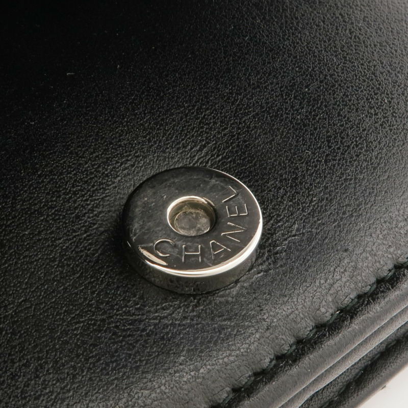 CHANEL 羊皮皮革WOC Wallet On Chain銀扣鏈帶肩背袋-16