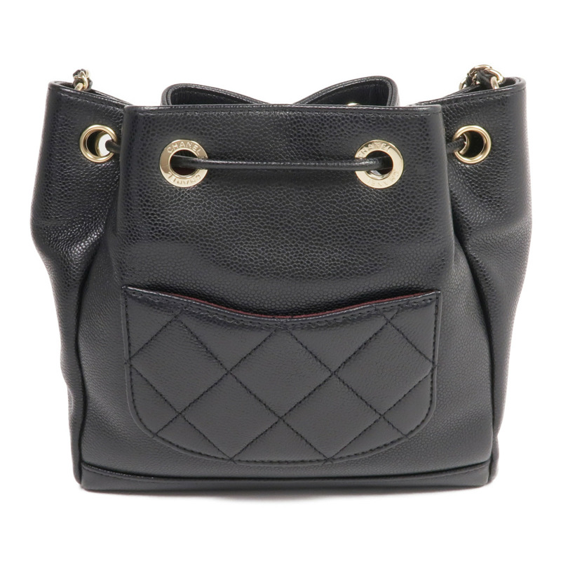 CHANEL 牛皮皮革Materasse Shoulder Bag金扣鏈帶肩背袋-1