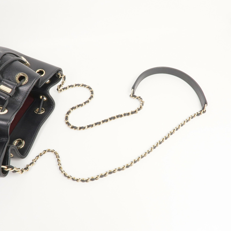 CHANEL 牛皮皮革Materasse Shoulder Bag金扣鏈帶肩背袋-4